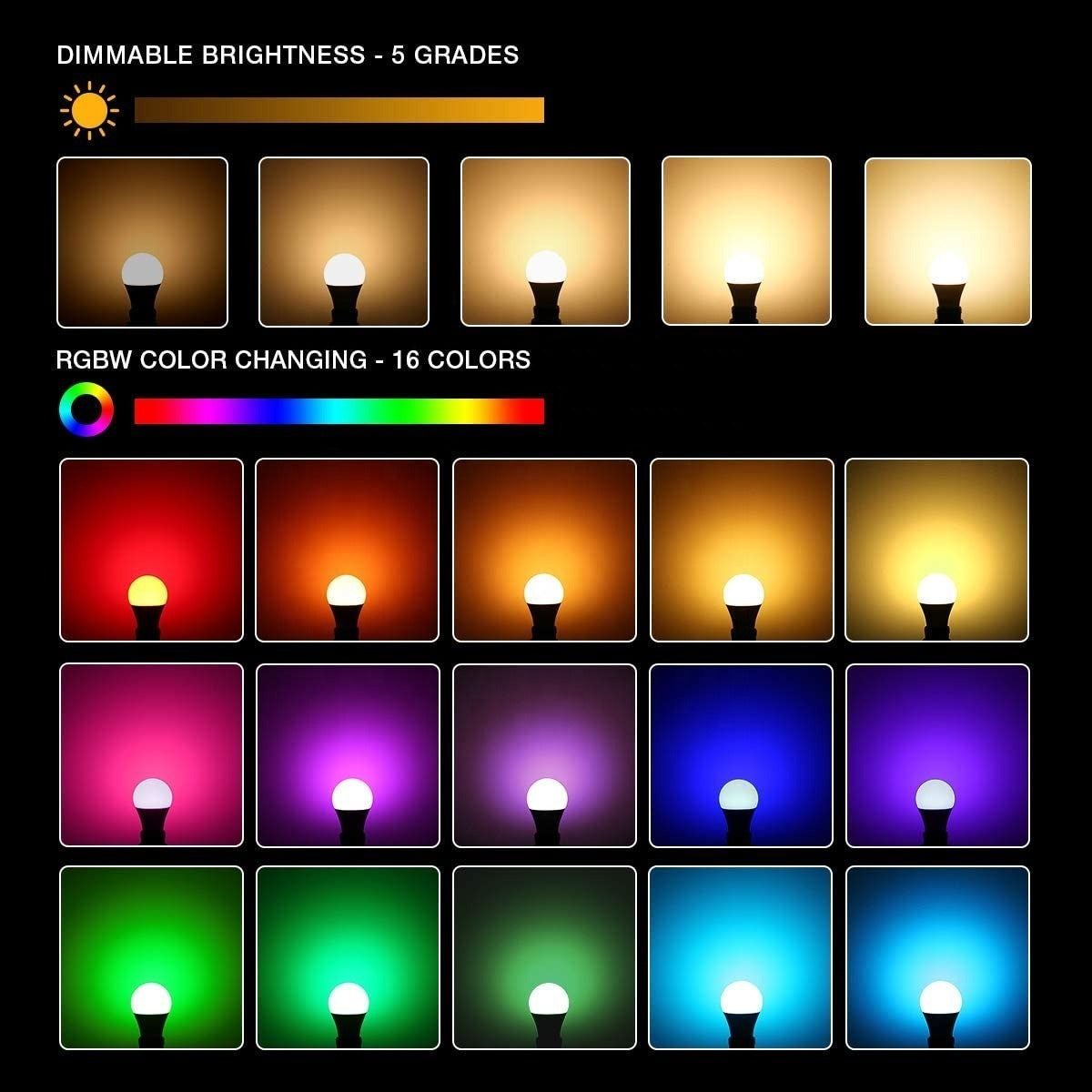 Ampolleta Rgb Led Colores 5 Watts