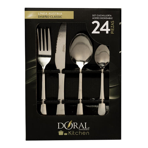 Set Cubiertos Doral Juego de 24 Piezas Acero Inoxidable